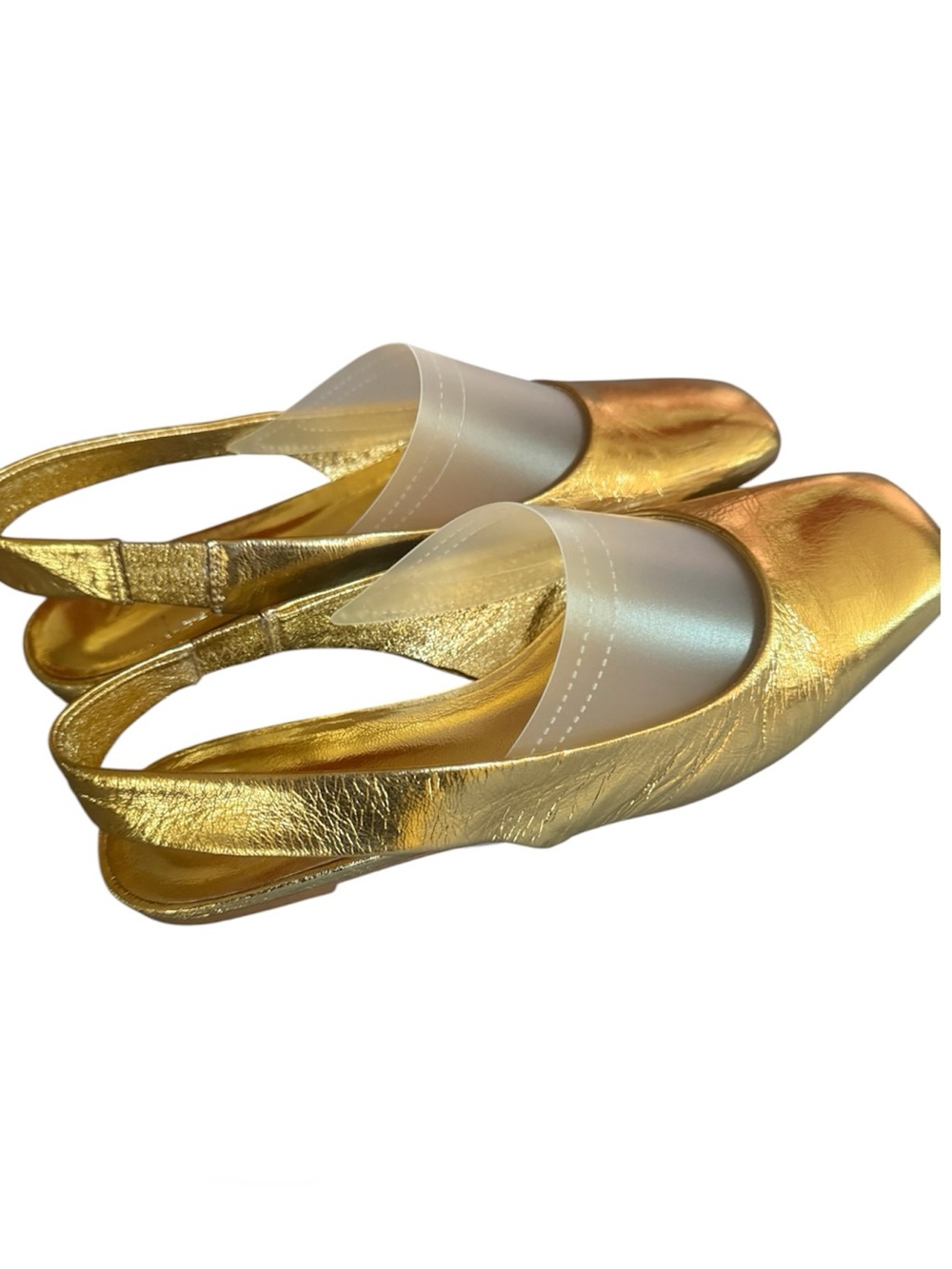 **Zara Gold Metallic Slingback Ballet Flats - EU 39 / US 8** - Picture 9 of 14